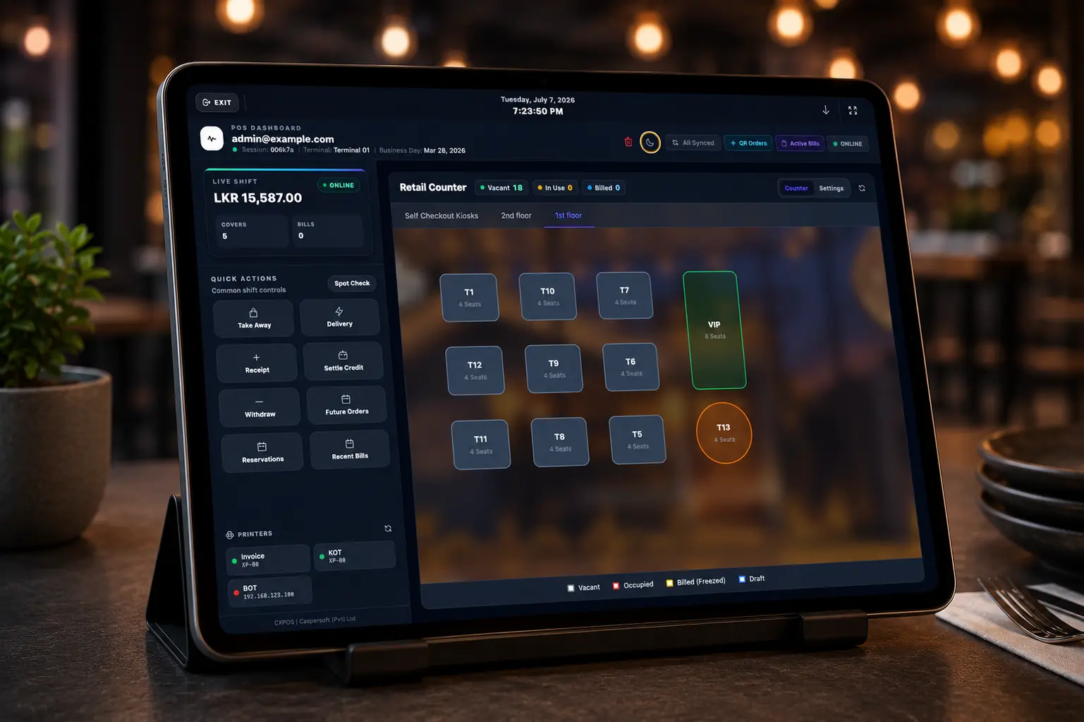 Caspersoft Software Interface